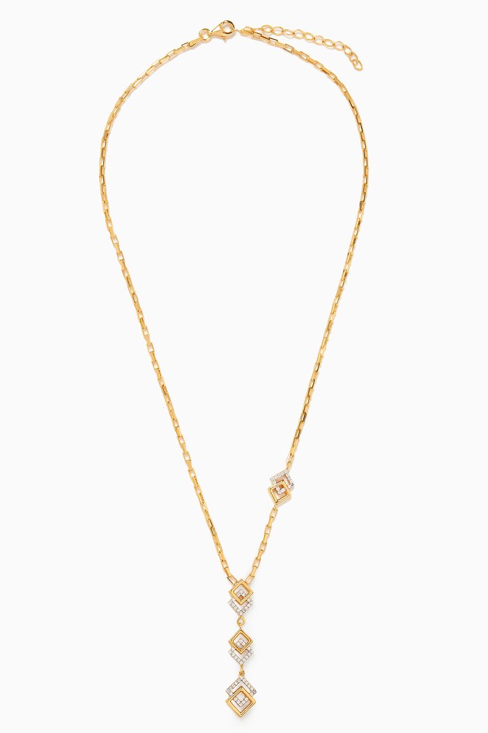 

Lariat Necklace in 24kt Gold-plated Sterling Silver