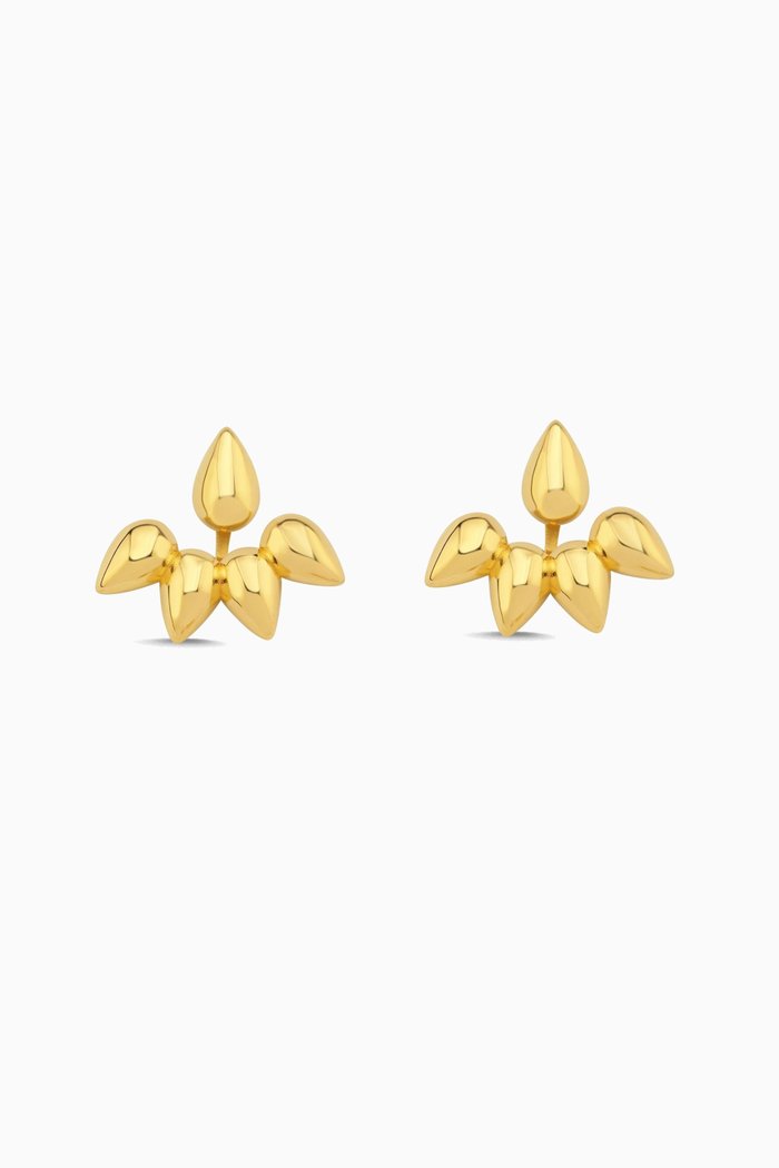 More Bold Stud Earrings in 24kt Gold Plated Sterling Silver