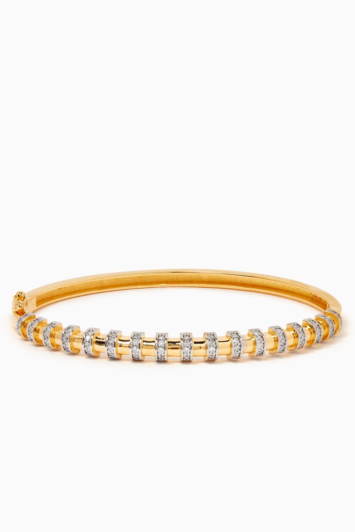 

Crystal Bangle in 24kt Gold-plated Sterling Silver