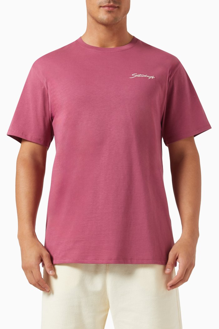 

Script Standard T-shirt in Cotton, Purple