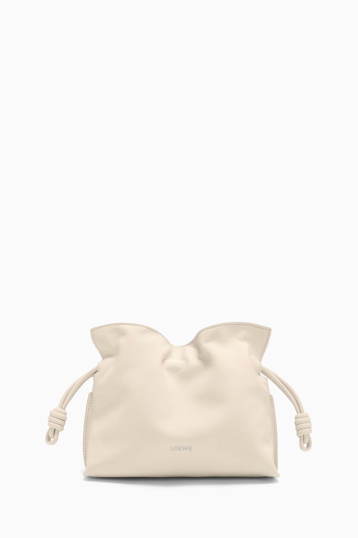 

Mini Flamenco Clutch in Nappa Calfskin, White