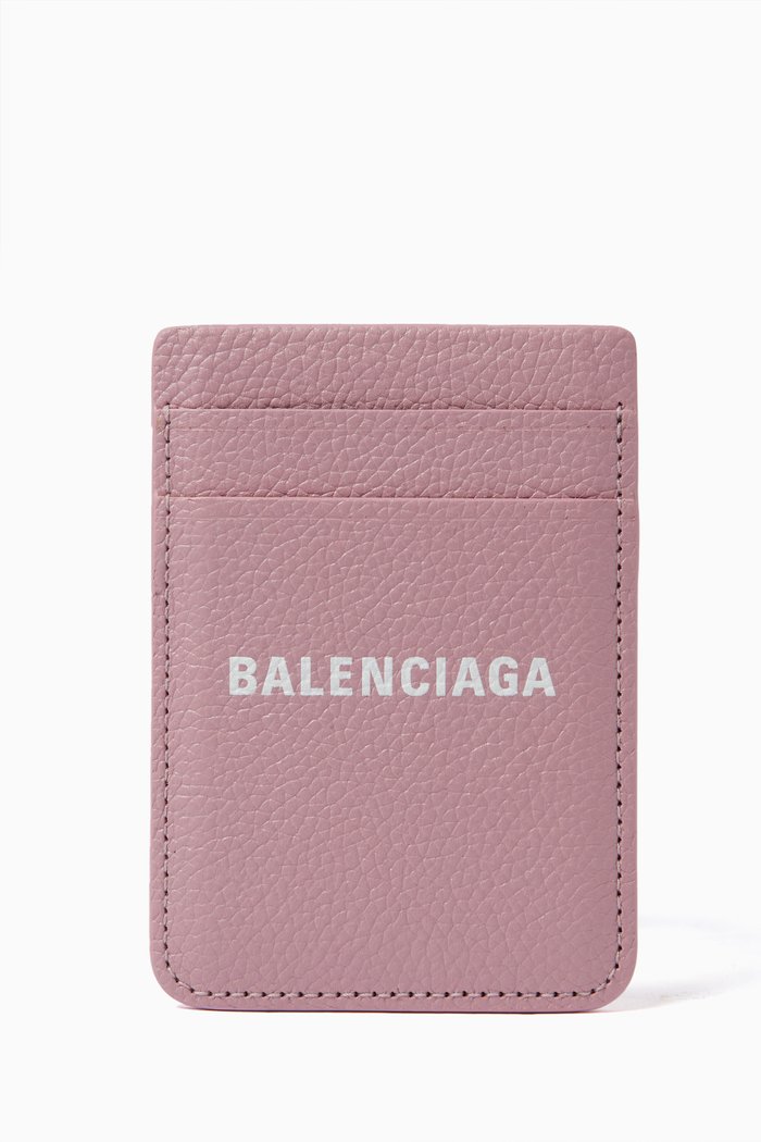 

Cash iPhone Magnet Card Holder in Leather, Pink
