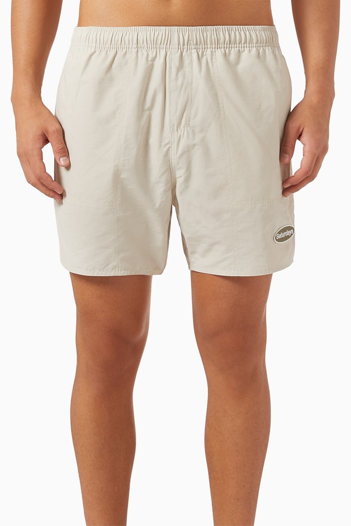 

Talley Patch Logo Swim Shorts, Neutral