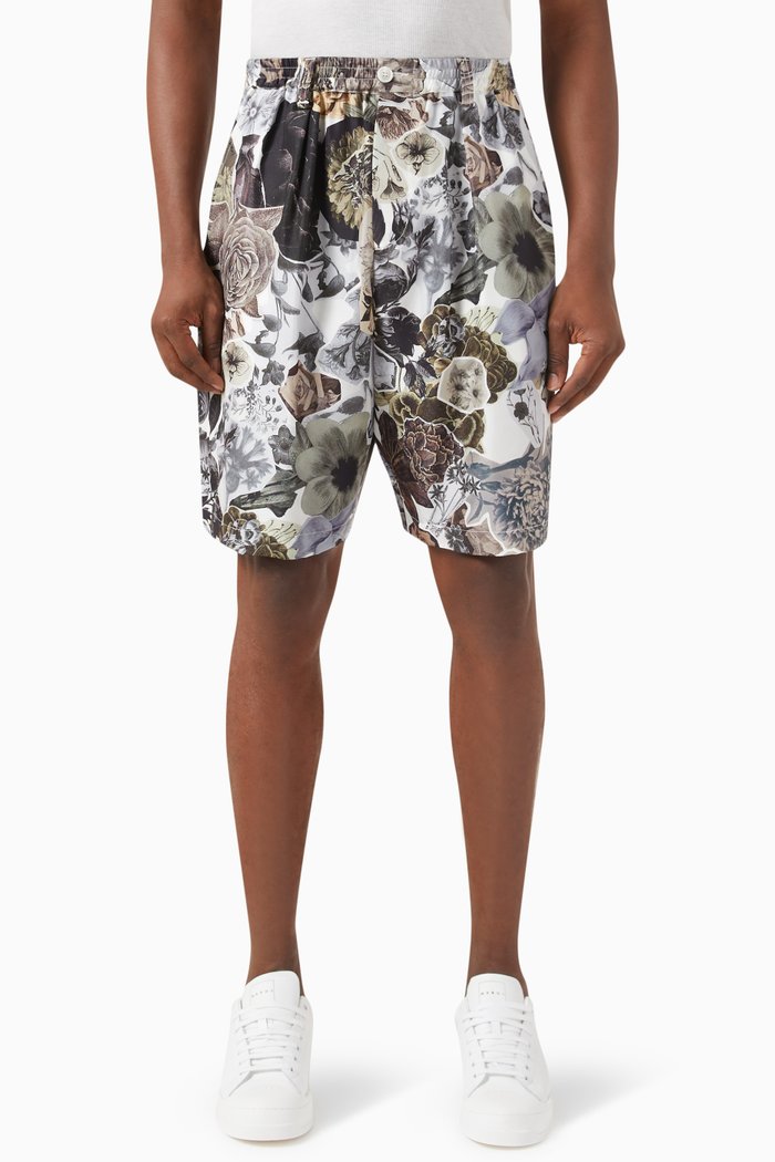 

Nocturnal Bermuda Shorts in Silk Habotai, Black