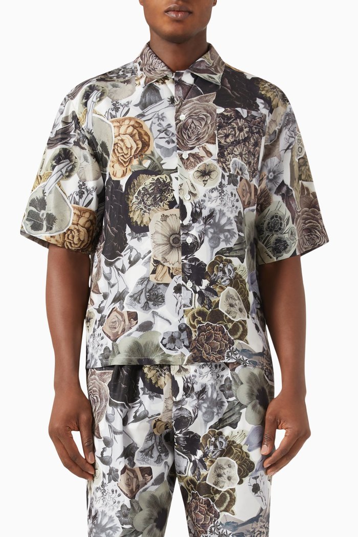 

Nocturnal Bowling Shirt in Silk Habotai, Black