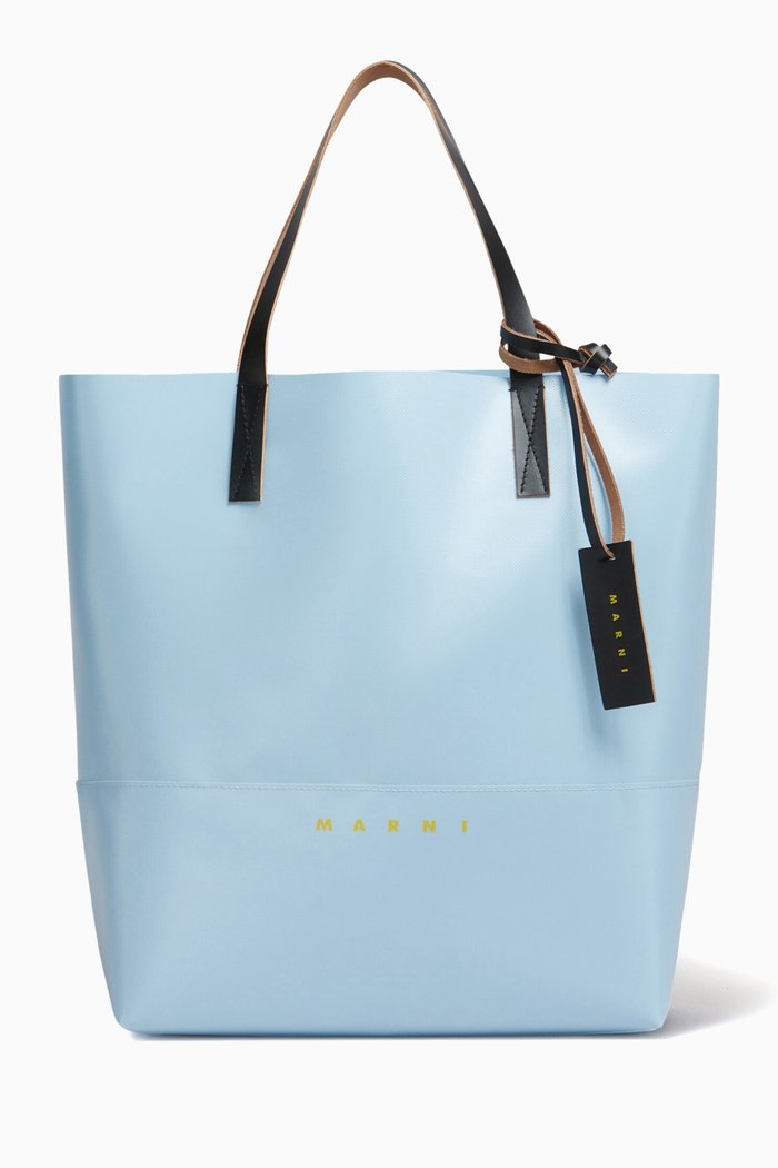 

Tribeca Tote Bag in Leather, Blue