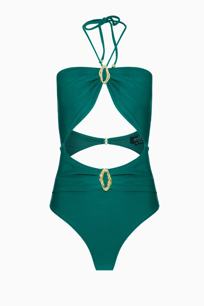 

Piscina One-piece Swimsuit in Lycra, Green