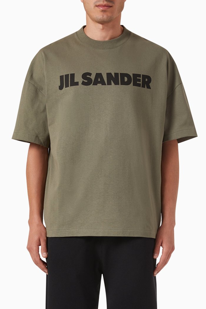 

Logo Print T-shirt in Cotton, Green