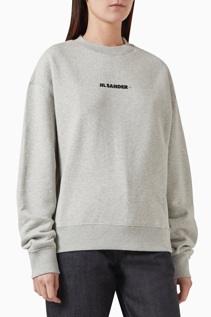 

Logo Sweatshirt in Organic Cotton, Green