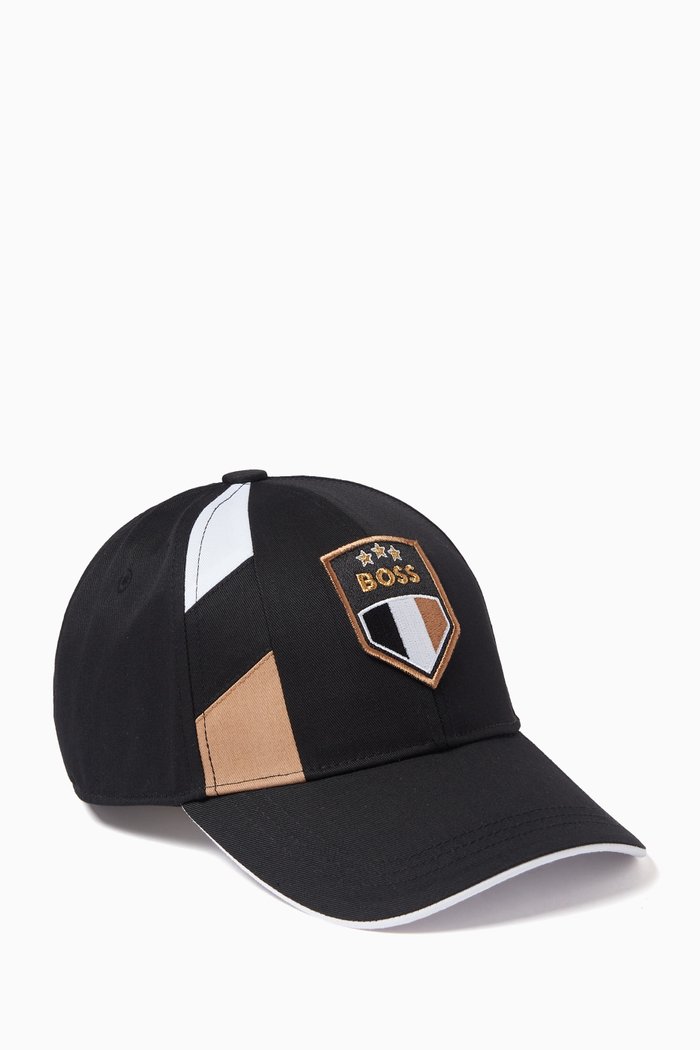 Logo Cap in Twill, Black