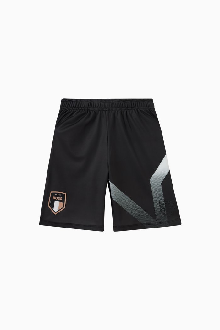 

Logo Shorts in Jersey, Black