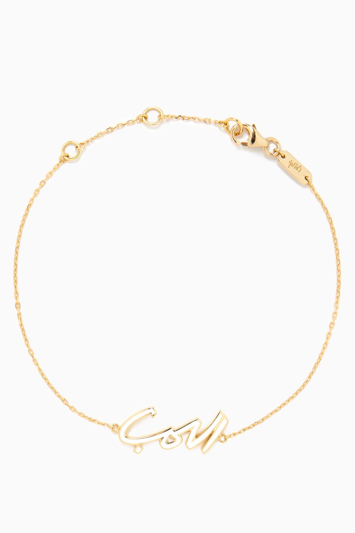 

”Al Hob” Enamel Bracelet in 18kt Gold, Yellow