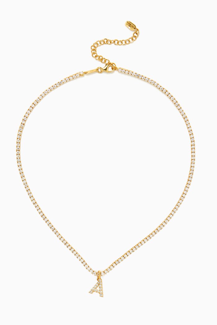 

Letter ‘A’ Diamond Tennis Choker in 18kt White Gold