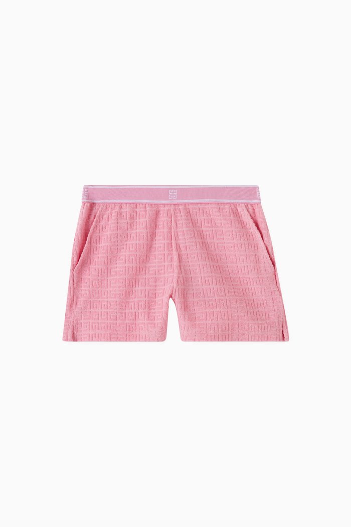 

4G Jacquard Bermuda Shorts in Cotton Towelling, Pink
