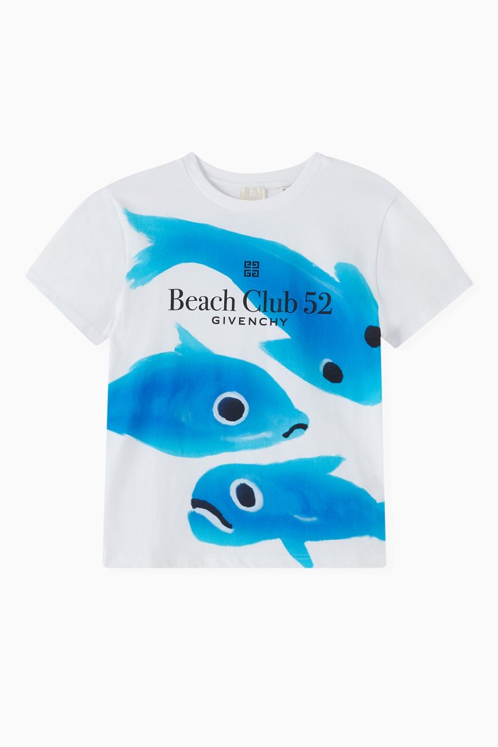 

Logo Print T-shirt in Cotton, Blue