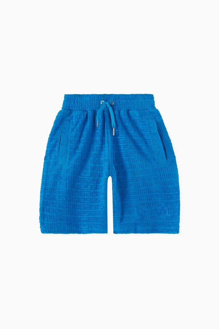 

4G Track Shorts in Terry Cotton, Blue