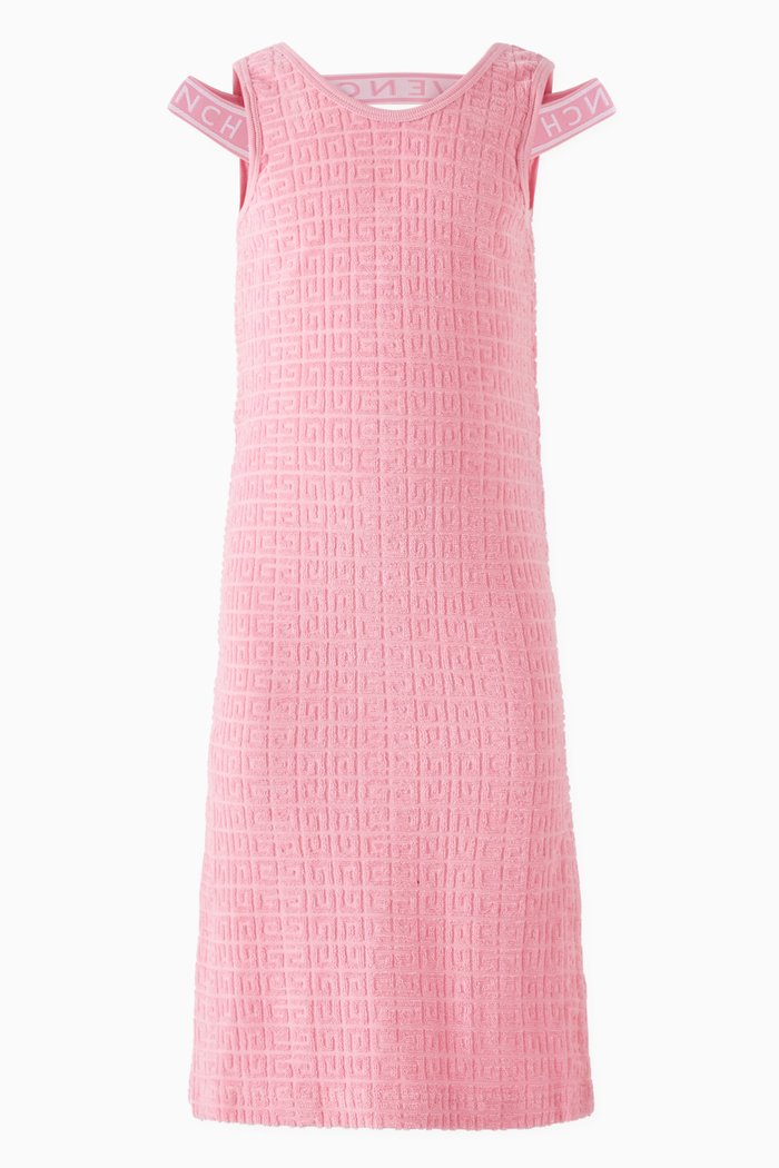 

4G-motif Sleeveless Dress in Cotton, Pink