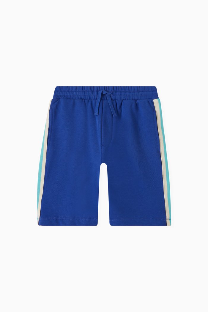 

Logo Print Shorts in Organic Cotton, Blue