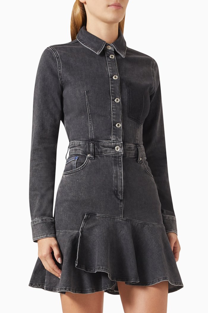 

KLJ Shirt Dress in Denim, Grey
