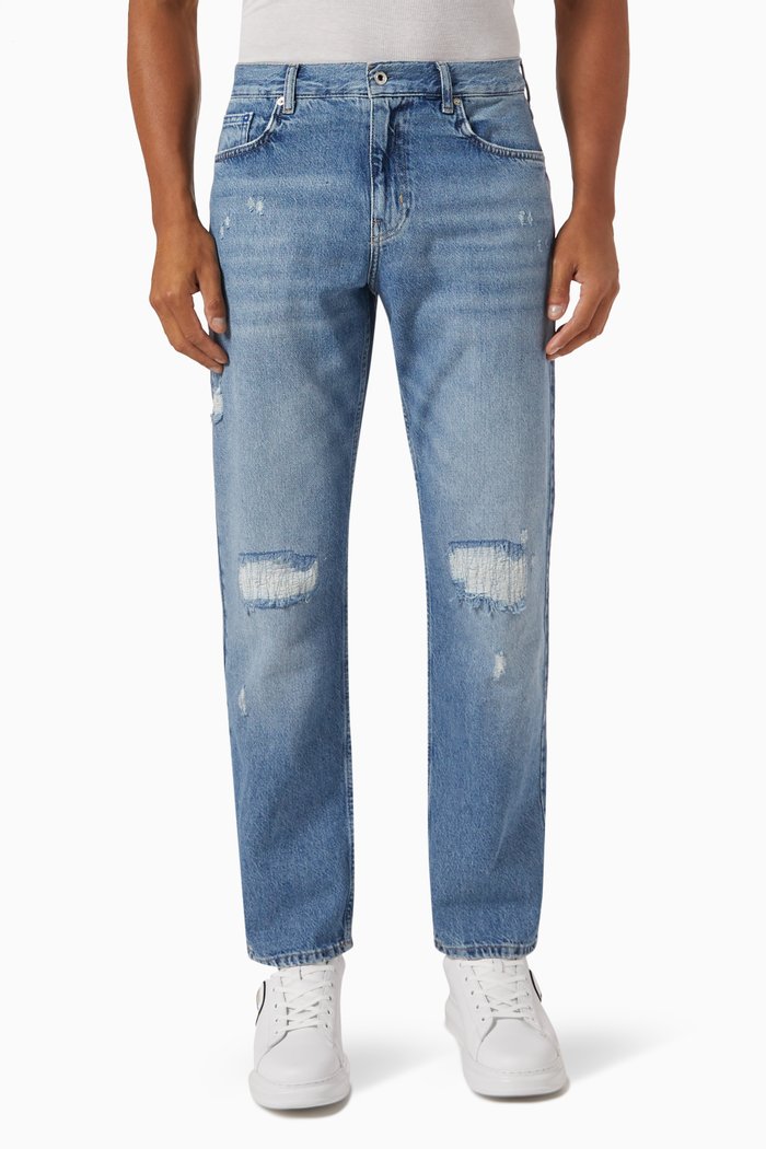 

Straight Leg Jeans in Denim, Blue