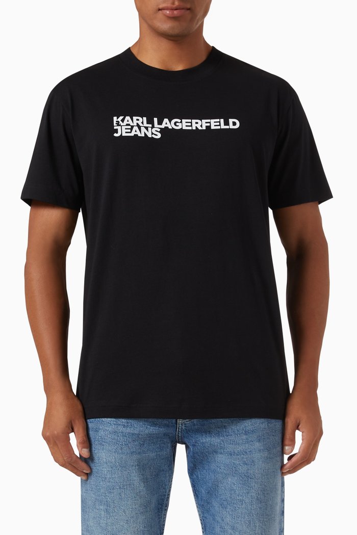 

Logo Print T-shirt in Organic Cotton, Black