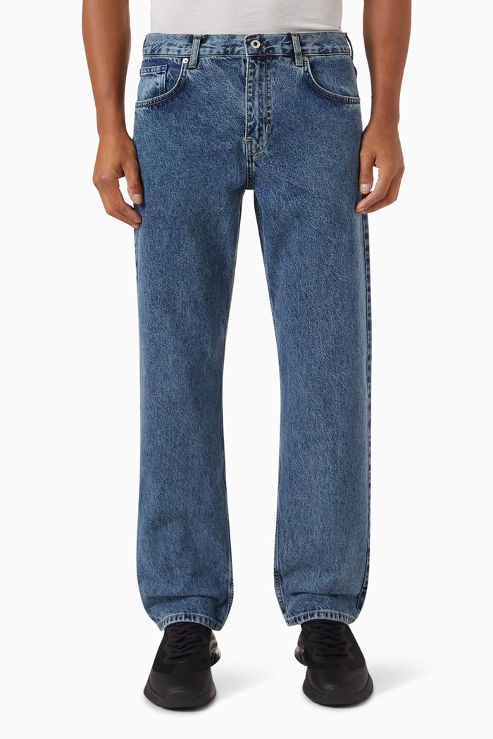 

Straight-leg Jeans in Denim, Blue