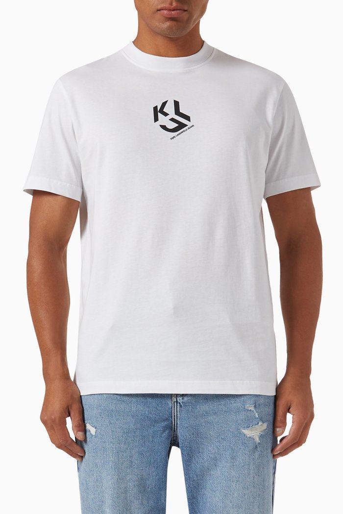 

Monogram T-shirt in Organic Cotton, White