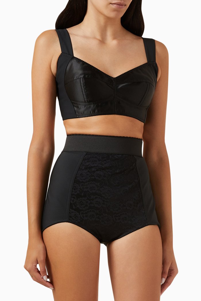 

Bustier Top in Satin, Black