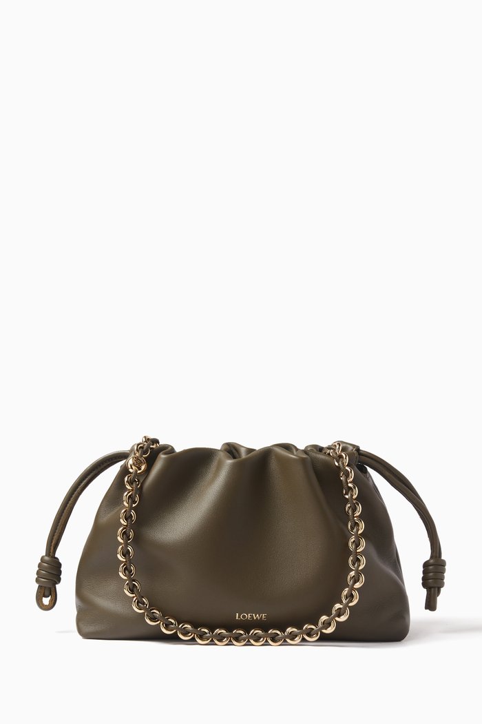 

Flamenco Purse Bag in Leather, Green