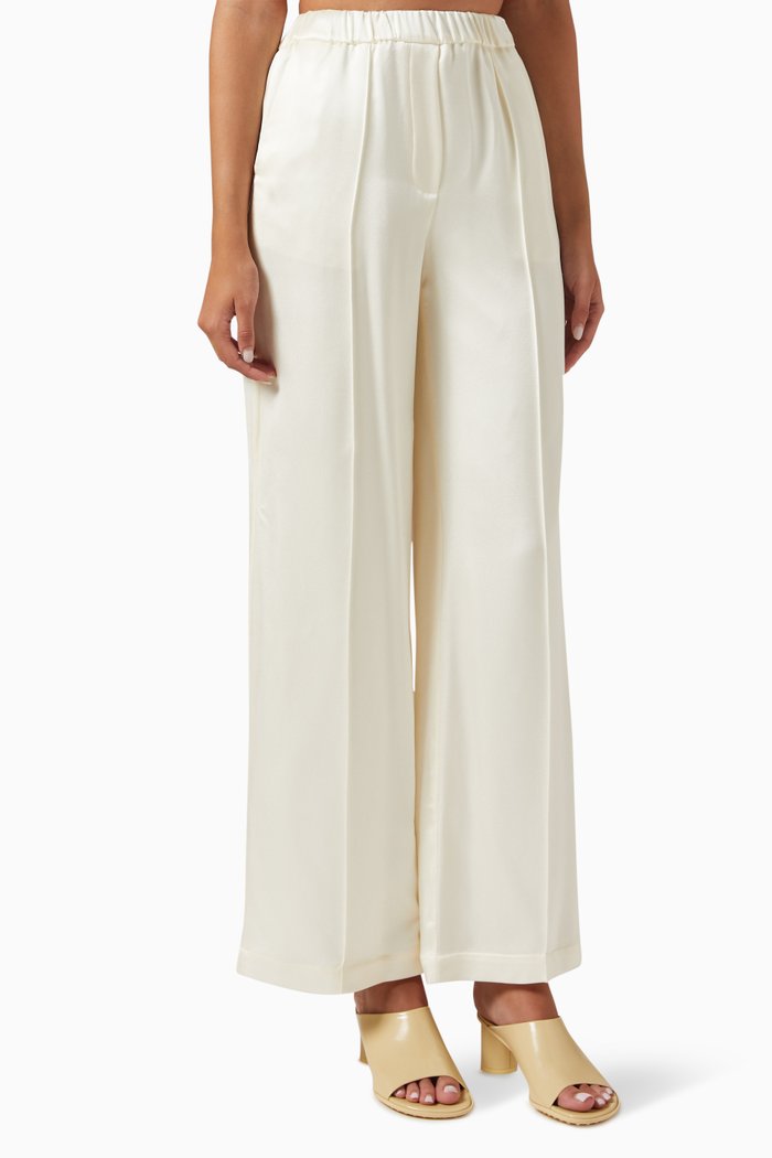 

Anagram Pyjama Pants in Silk, White