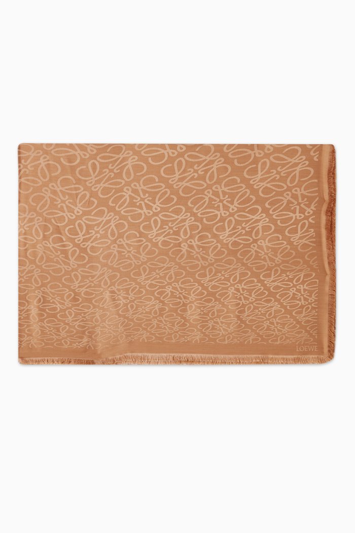 

Scarf in Silk & Wool, Brown