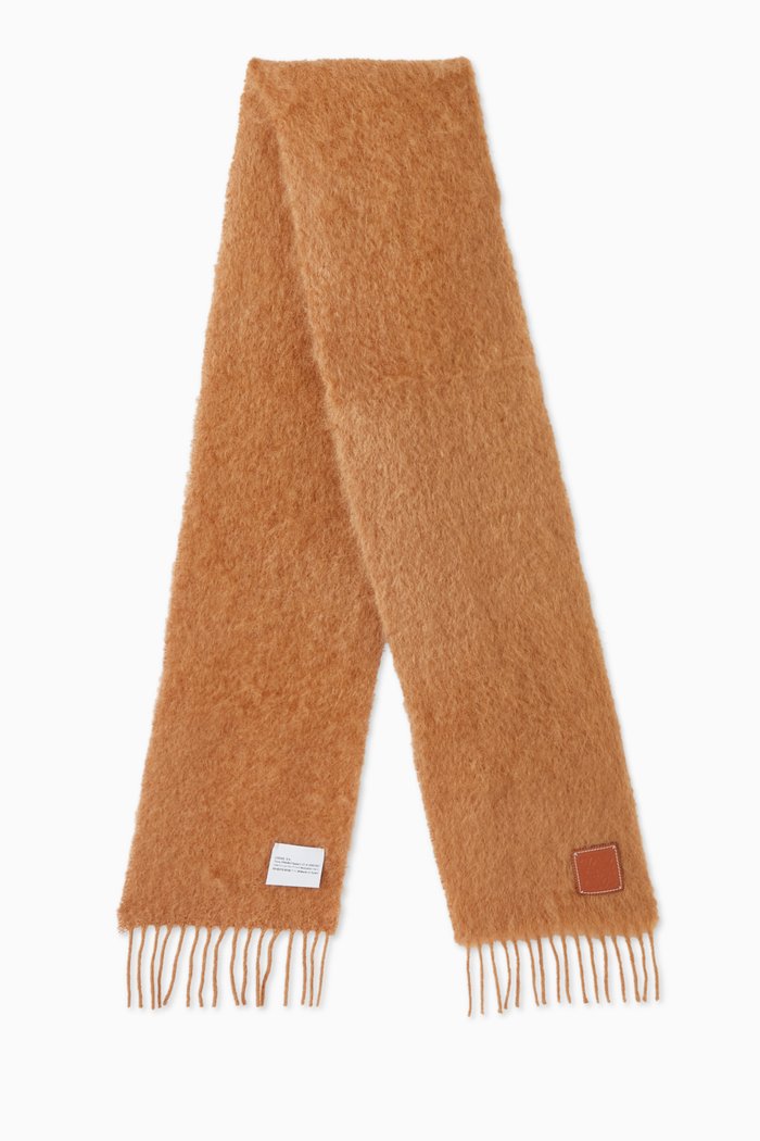 

Anagram Logo Scarf in Mohair Wool, Neutral