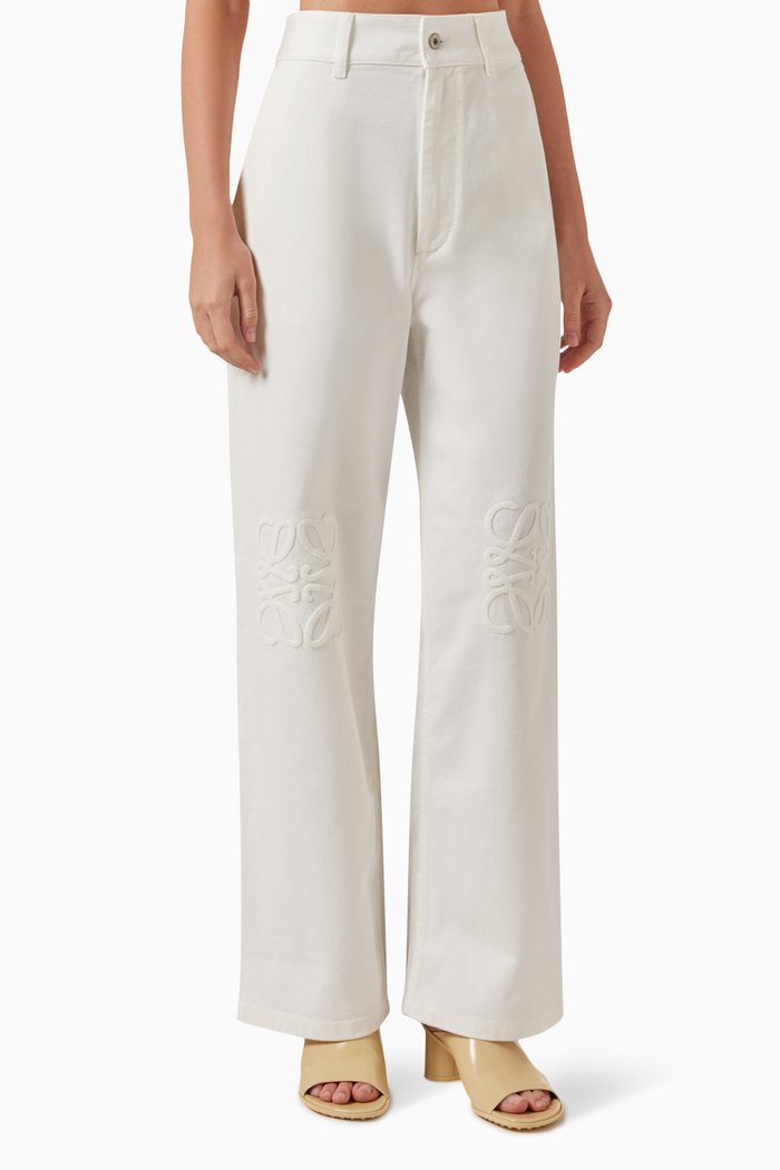 

Anagram Baggy Jeans in Denim, White