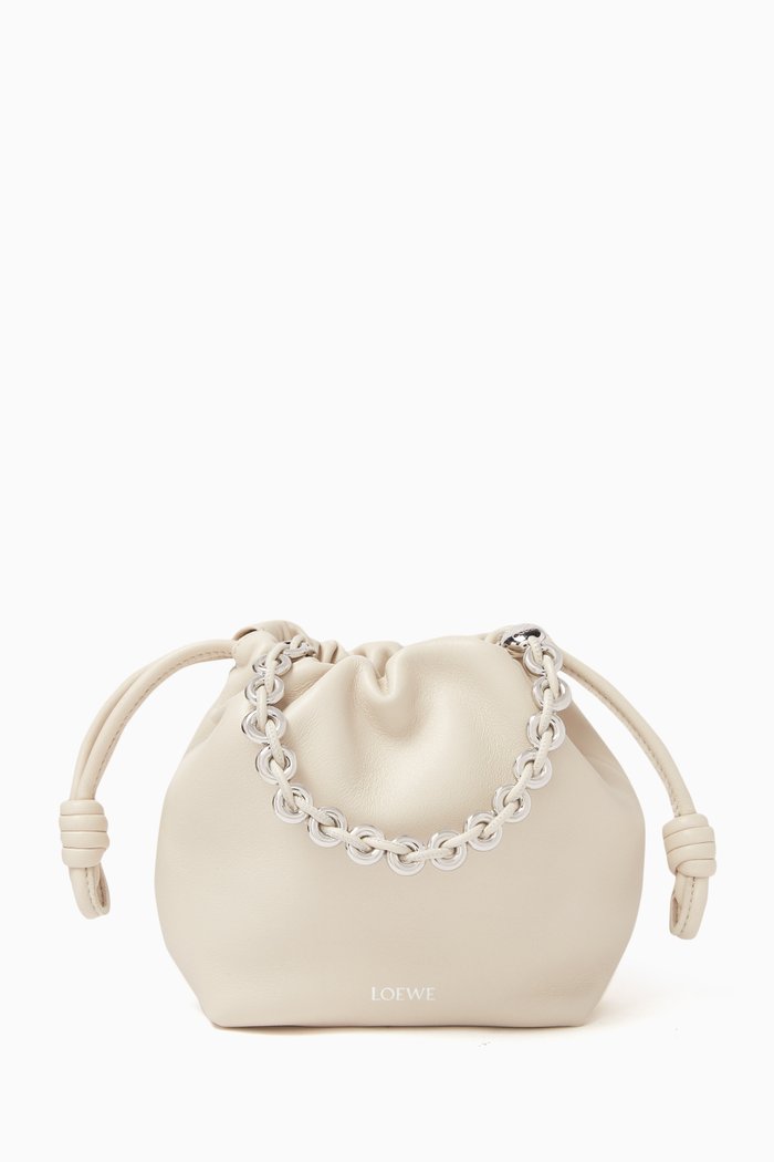 Mini Flamenco Purse Bag in Lambskin, White