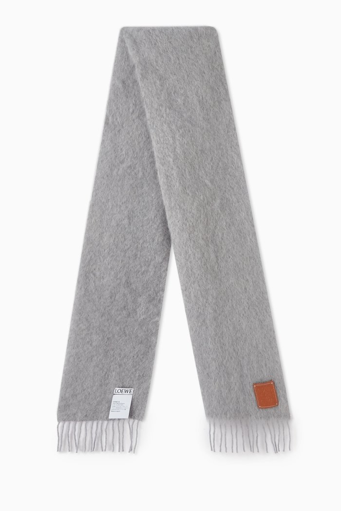 

Anagram Logo Scarf in Mohair Wool, Grey