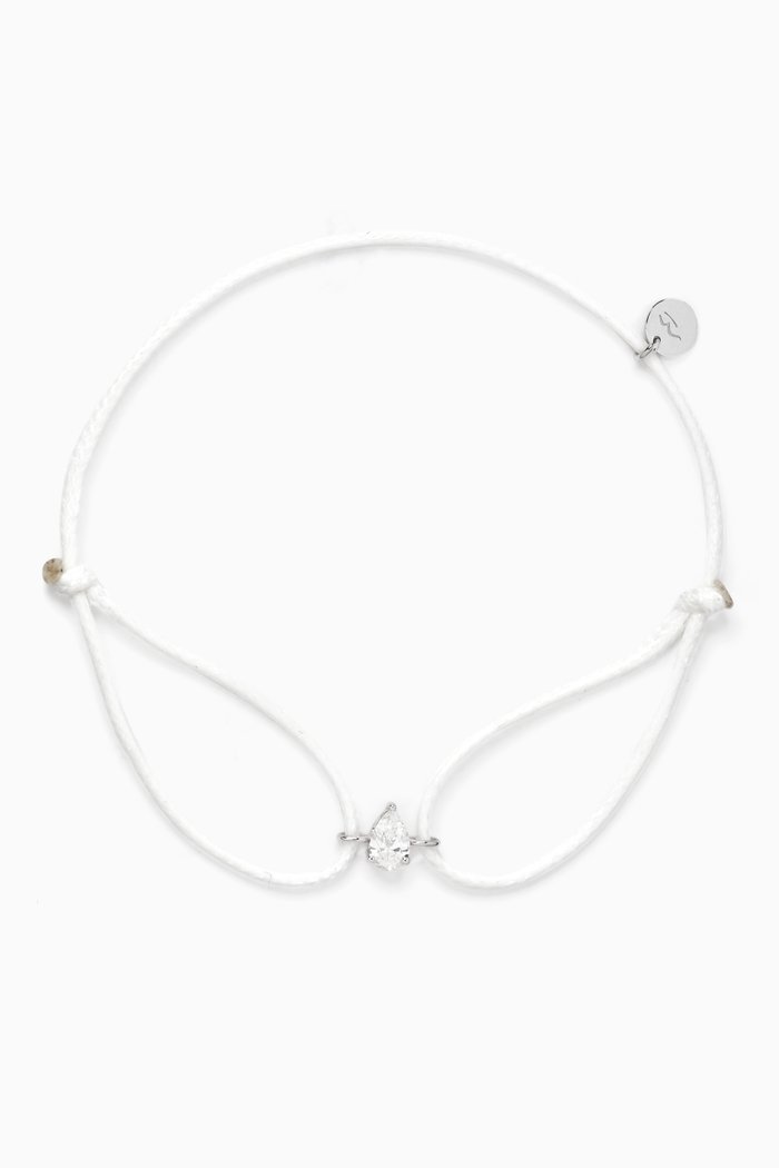 

Like a Pear Diamond Thread Bracelet in 18k White Gold