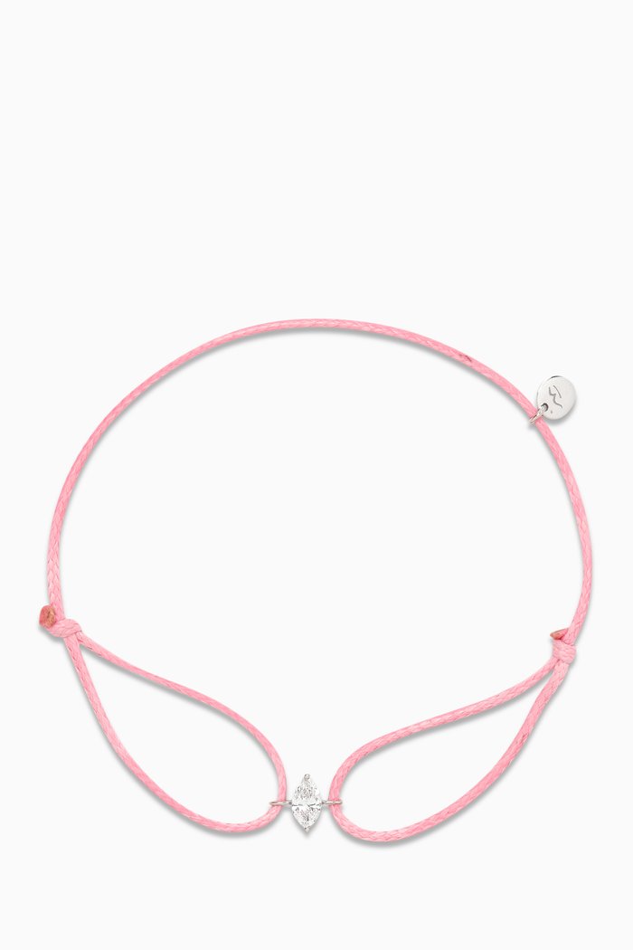 

Like a Marquise Diamond Thread Bracelet in 18kt White Gold, Blue