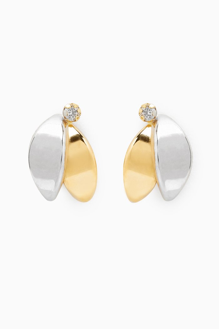 

Petal Diamond Earrings in 18kt Yellow & White Gold