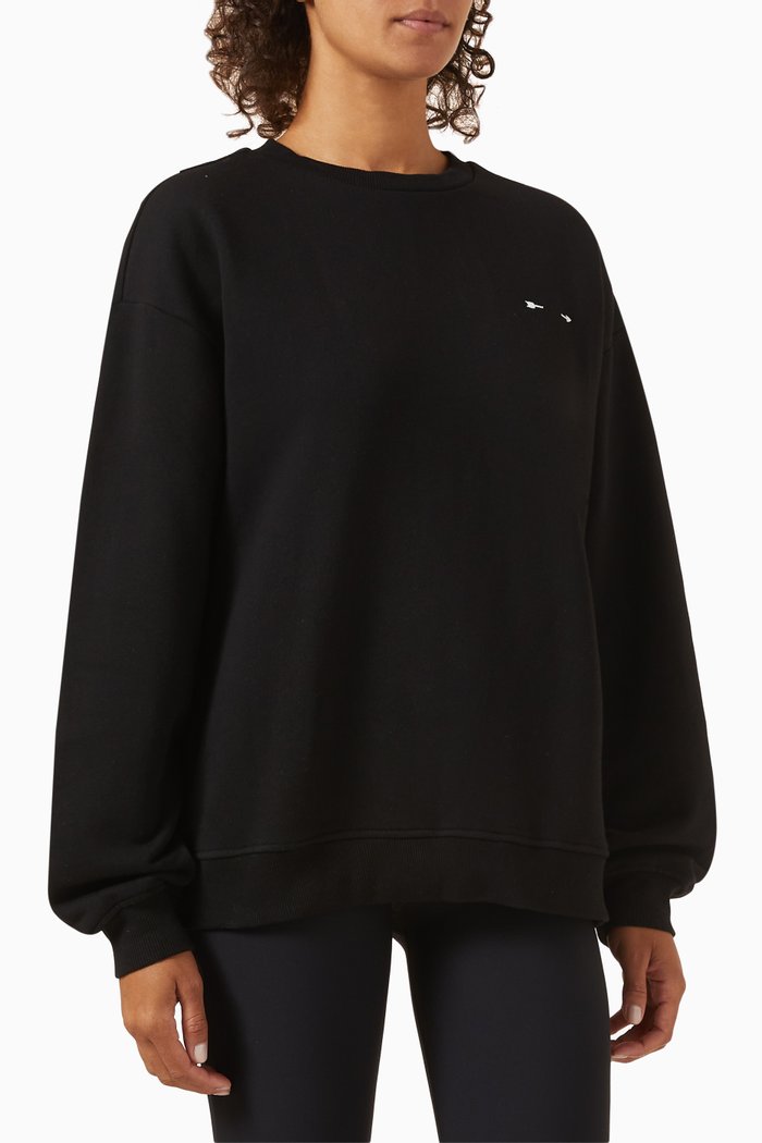 

Saturn Arrow Sweater in Organic Cotton, Black
