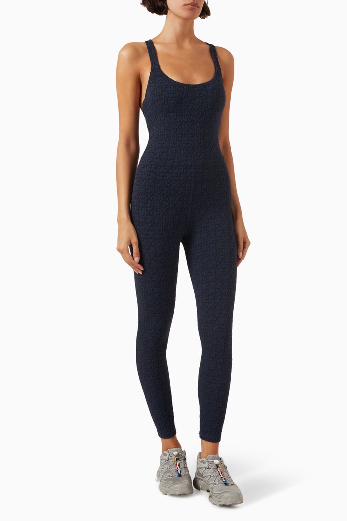 

Martiza Shauna Catsuit in Stretch Jacquard, Blue