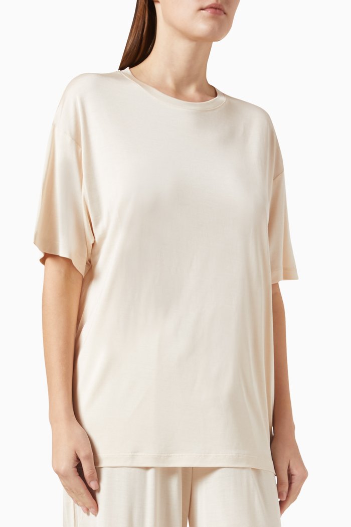 

Relaxed T-shirt in Silk-jersey, Neutral