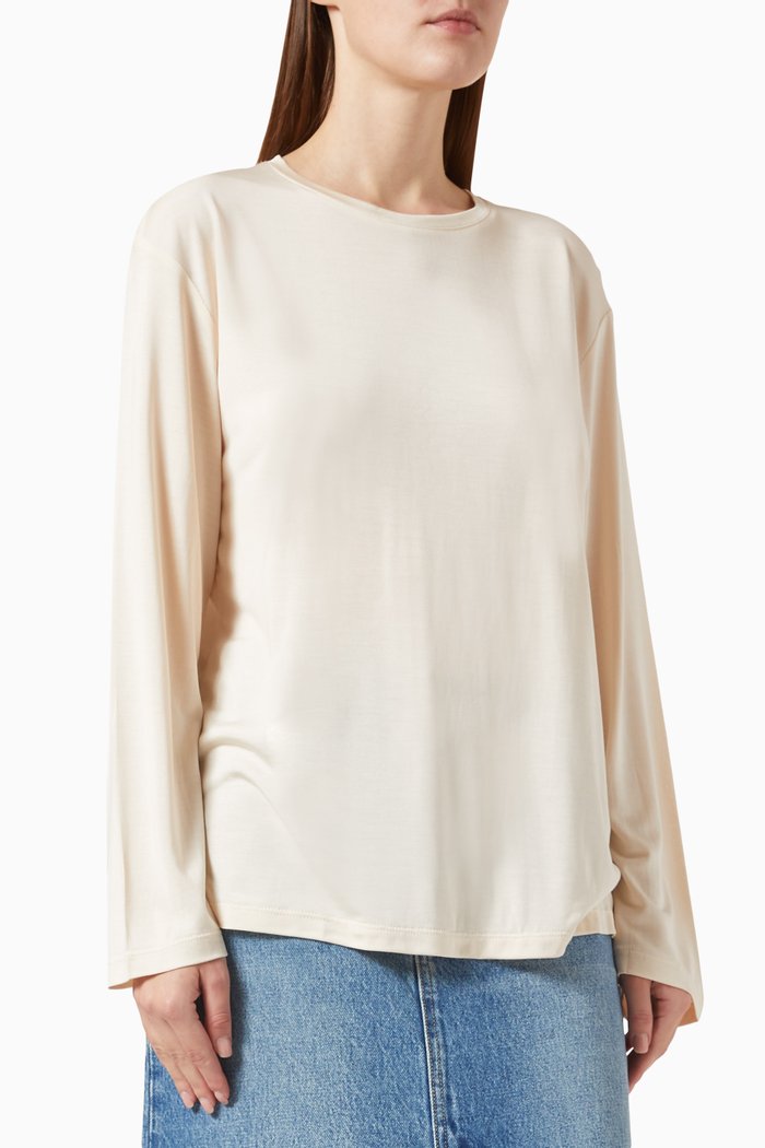 

Long-sleeve T-shirt in Silk-jersey, Neutral