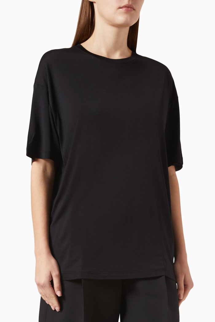 

Relaxed T-shirt in Silk-jersey, Black