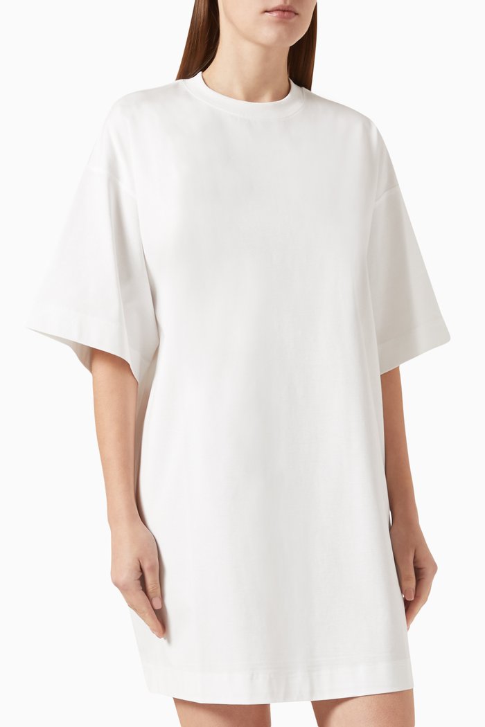 

Mini T-shirt Dress in Mercerised Cotton, Neutral