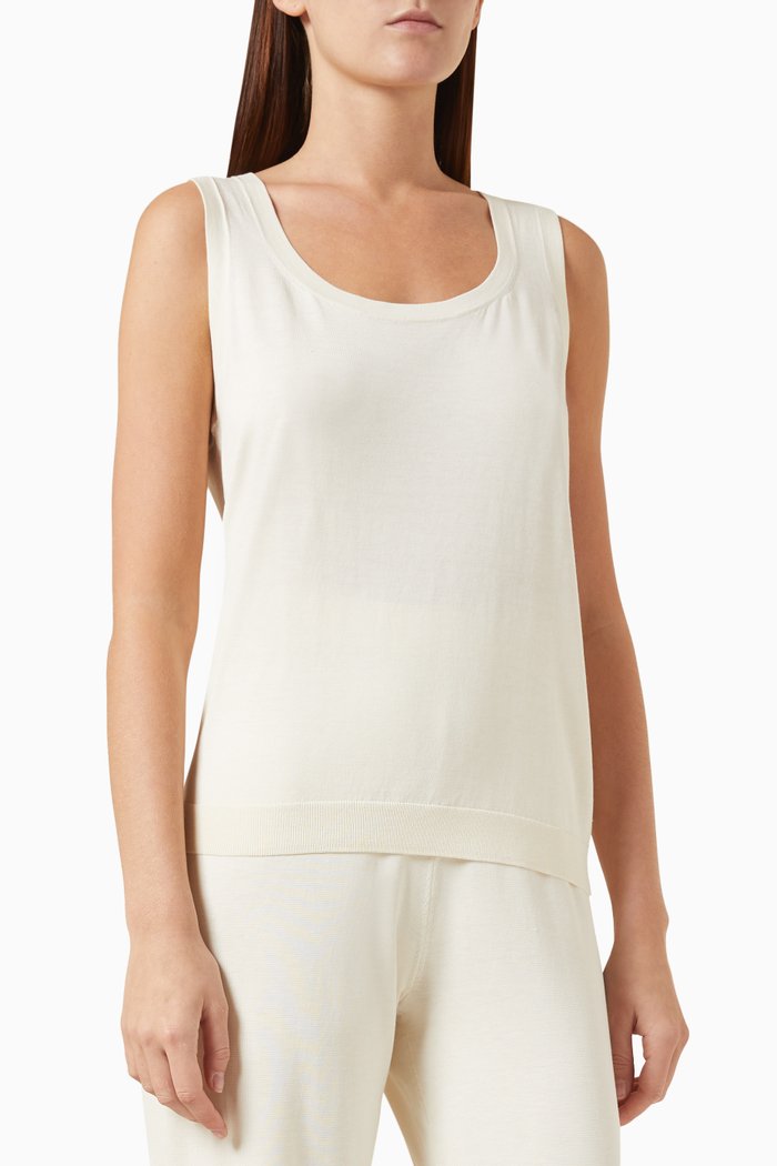 

Tank Top in Silk-cotton, Neutral