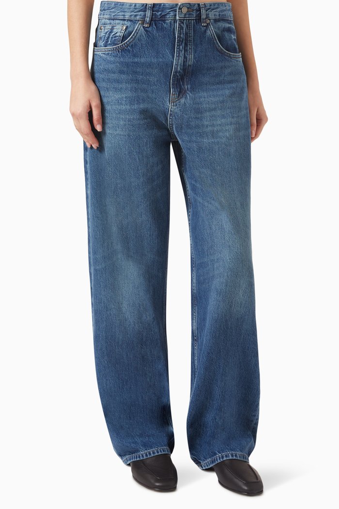 

Boyfriend-fit Jeans, Blue