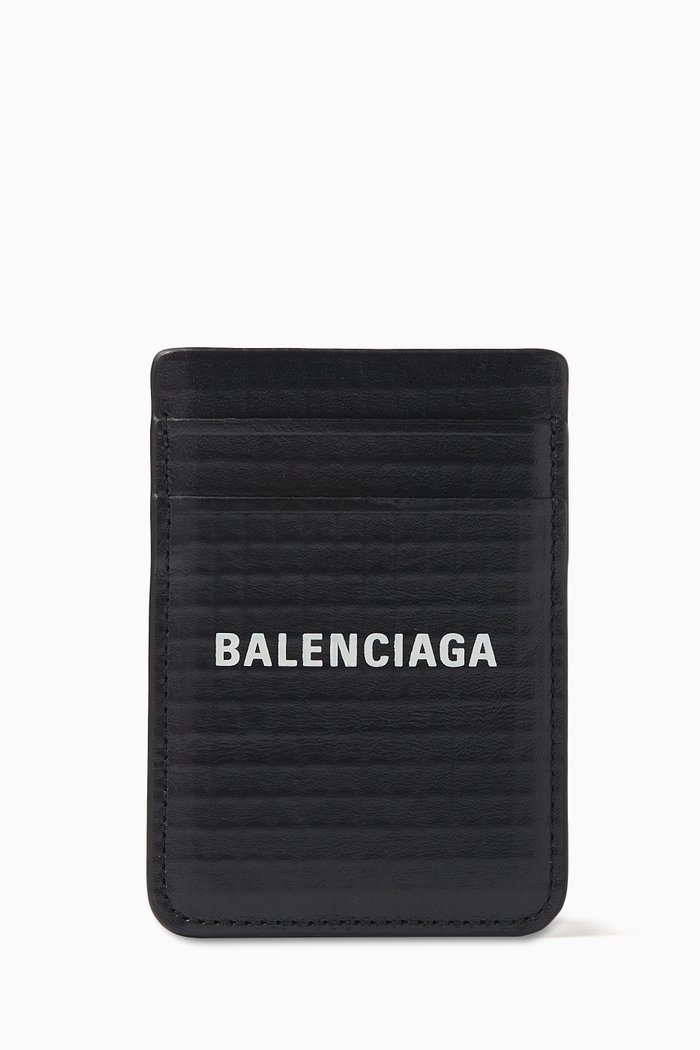 

Cash Magnet Card Holder in Calfskin, Black