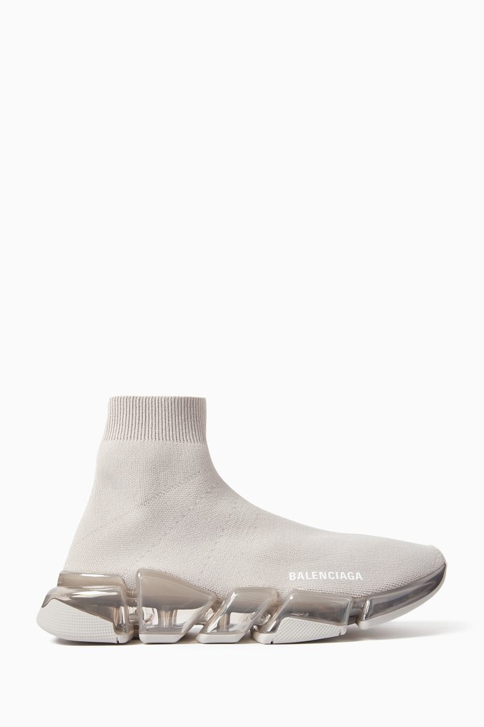

Speed 2.0 Clear Sole Sneakers in Recycled Knit, Grey