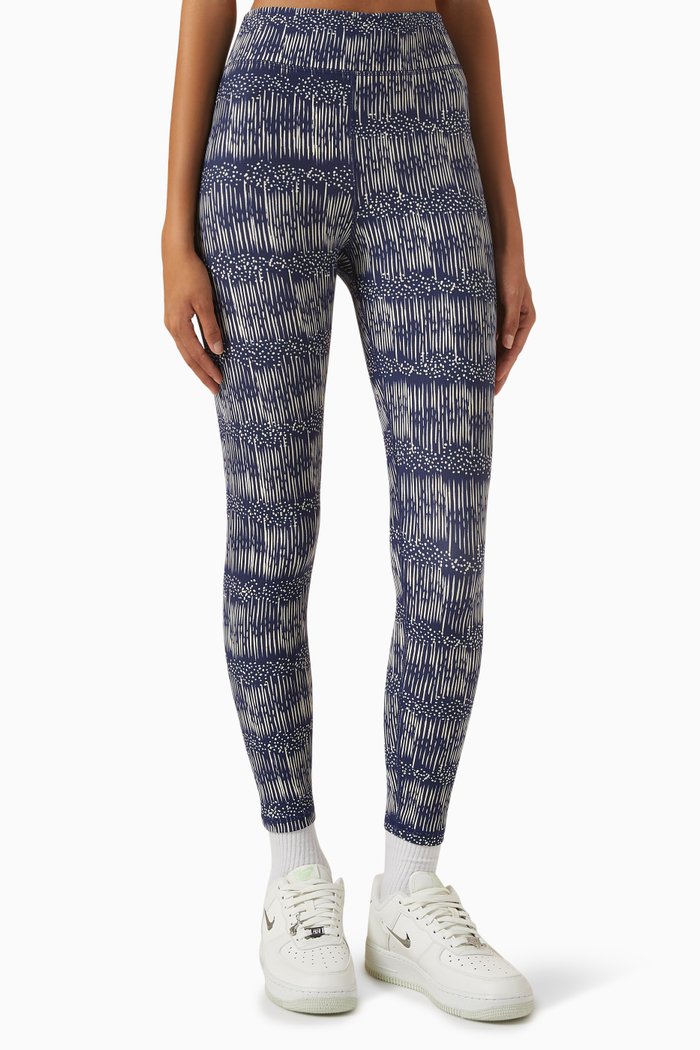 

Yukimi 25" Leggings in Stretch Nylon, Blue