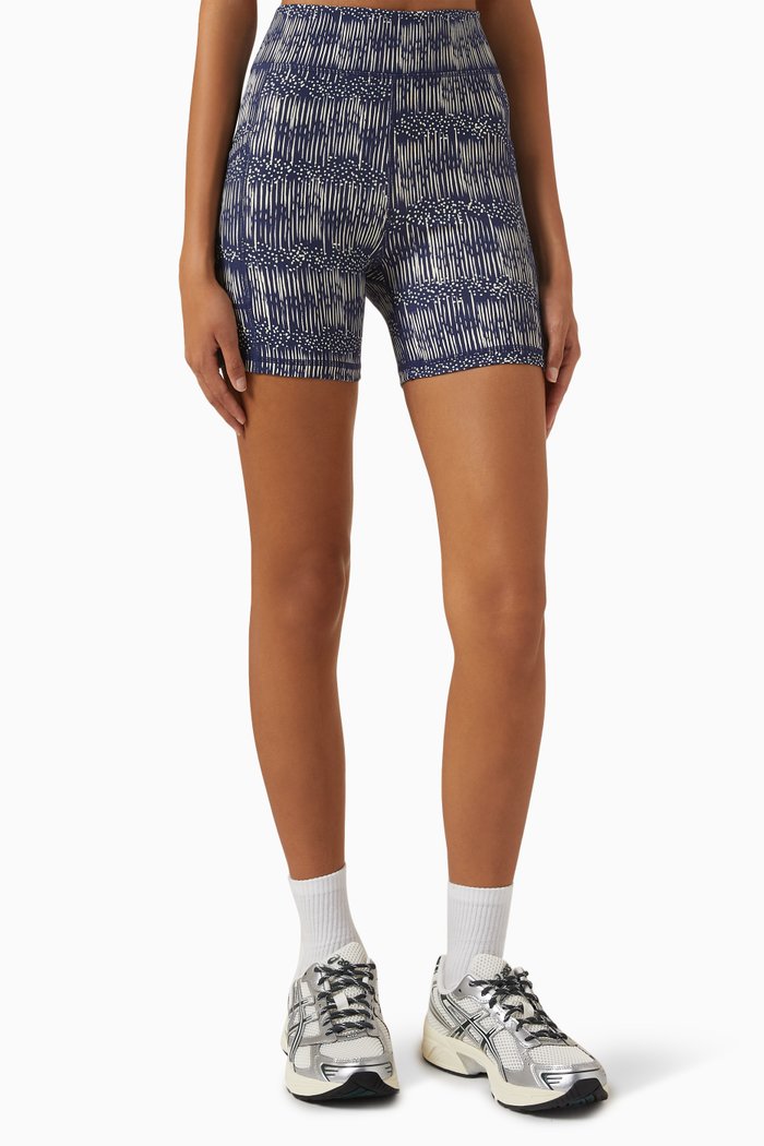 

Yukimi 5-pocket Spin Shorts in Stretch Nylon, Blue